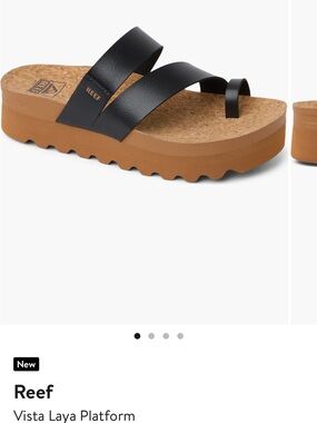 Reef Vista Laya Platform Sandal - Black/Tan